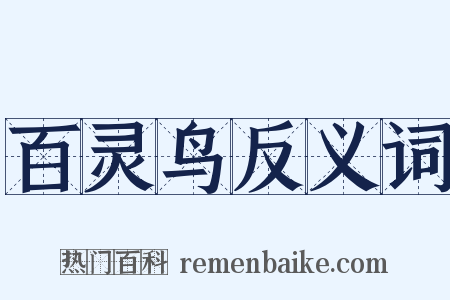 百灵鸟反义词是什么意思的图片